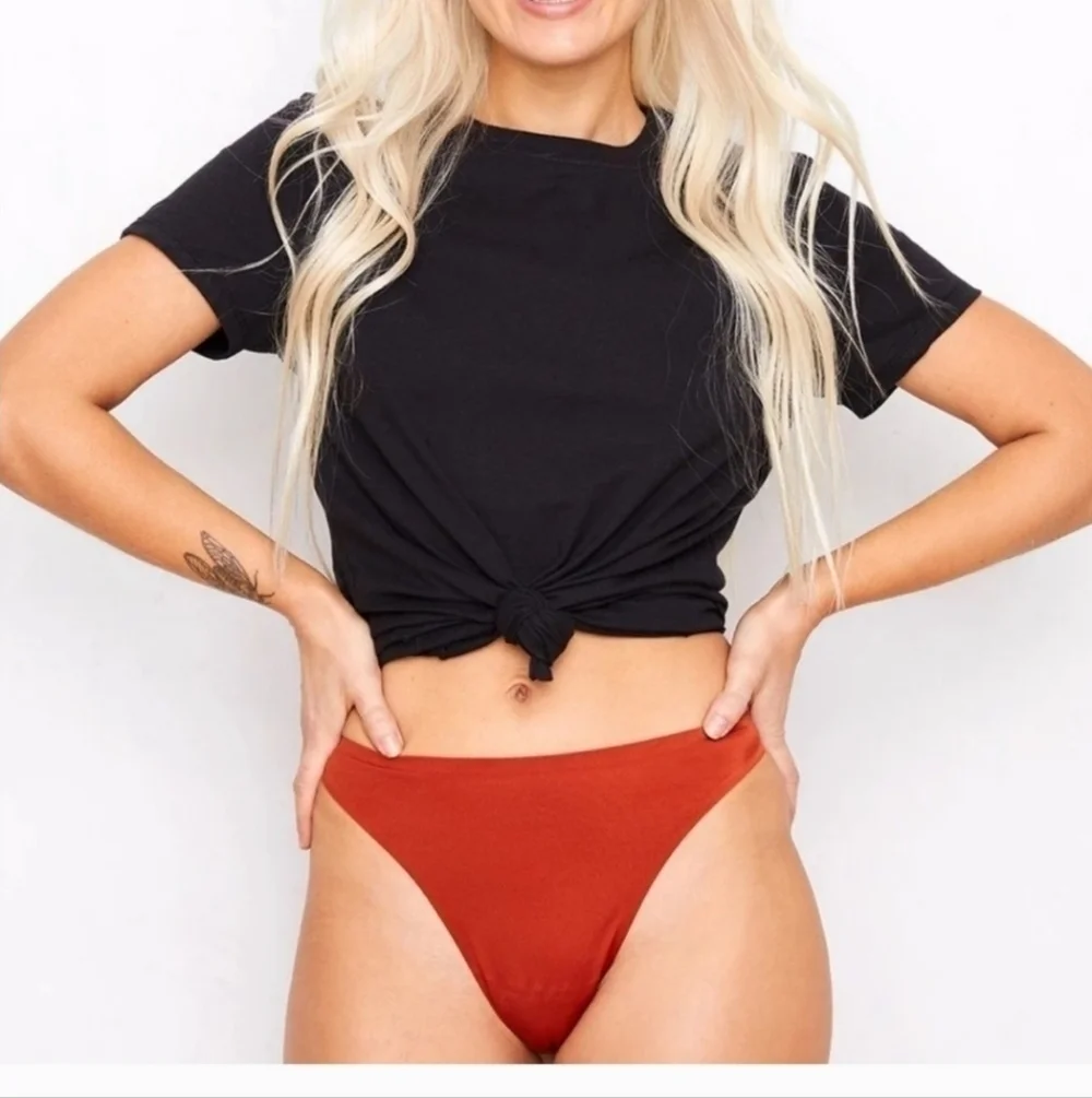 Free People Hah High End Thong Size XS Bronze Panty Underwear Lingerie NEW!